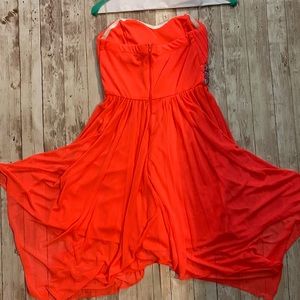 Strapless formal shirt dress